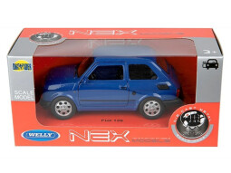 Welly Fiat 126 Maluch 1:34 tmavě modrá